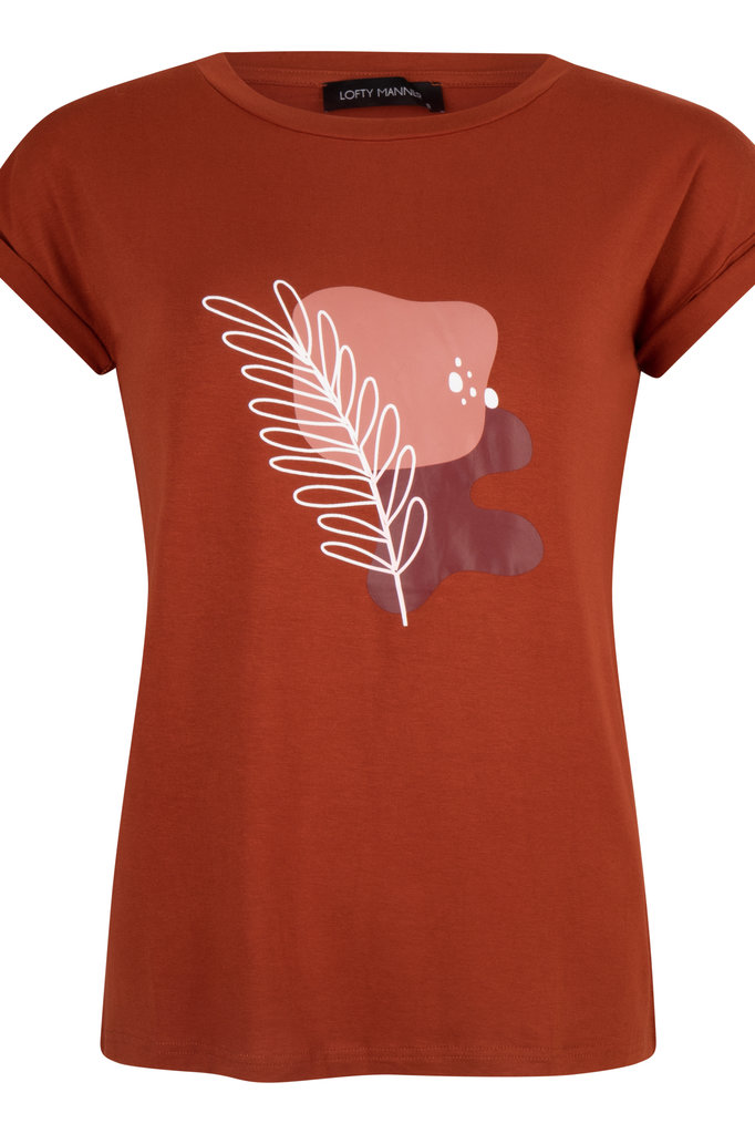 Lofty Manner Brown T-shirt With Print Rosalie