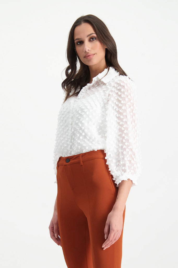 Lofty Manner White Puff Sleeve Blouse Bowie