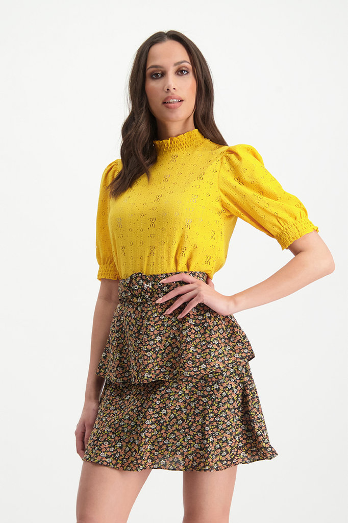 Lofty Manner Yellow Puff Sleeve Blouse Gabriela