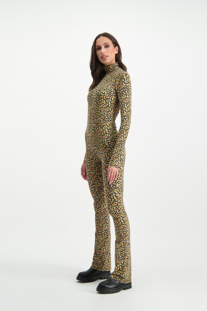 Lofty Manner Flared Floral Print Pants Fyona