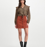 Lofty Manner Oranje Gele Bloemenprint Blouse Roxy