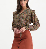 Lofty Manner Oranje Gele Bloemenprint Blouse Roxy