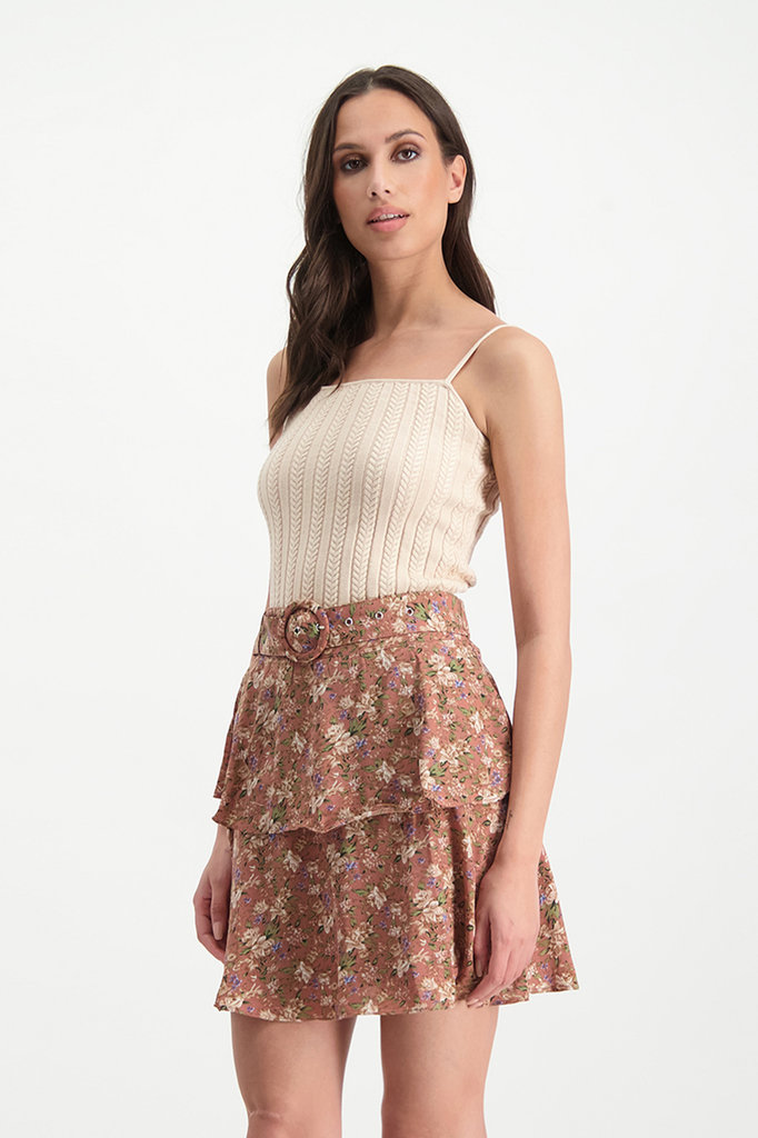 Lofty Manner Beige Knitted Camisole Jolene