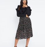 Lofty Manner Black Midi Skirt Madelon