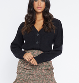 Lofty Manner Zwart Cardigan Gina