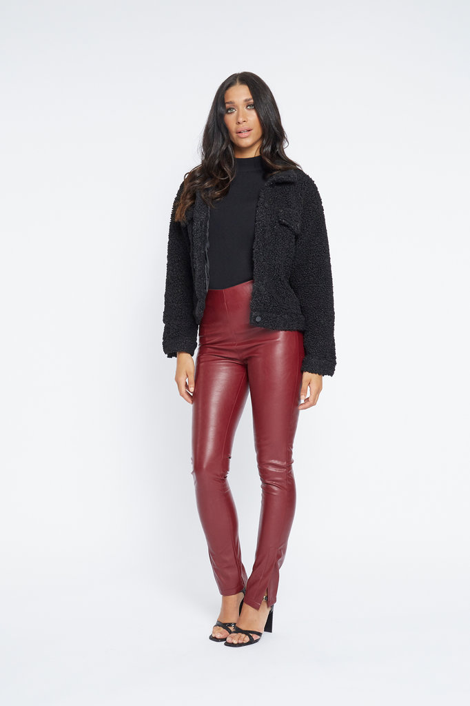 Lofty Manner Black Faux Fur Coat Yuna
