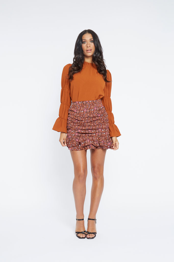 Lofty Manner Rust brown Top Annika