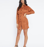 Lofty Manner Brown Midi Dress Bodine