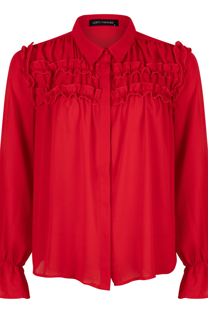 Lofty Manner Red Blouse Mauve