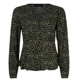 Lofty Manner Black Green Blouse Shayna