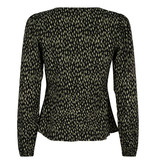 Lofty Manner Black Green Blouse Shayna