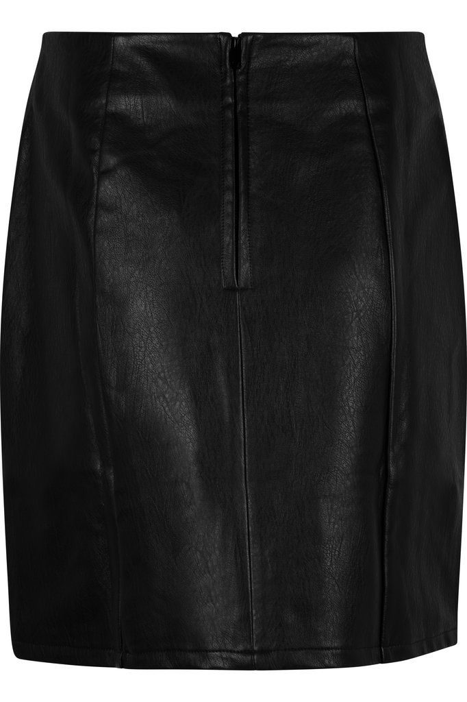 Lofty Manner Black Leather Skirt Noor