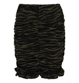 Lofty Manner Green Zebra Print Skirt Fallon