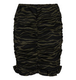 Lofty Manner Green Zebra Print Skirt Fallon