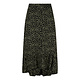 Zwart Groene Midi Rok Camille