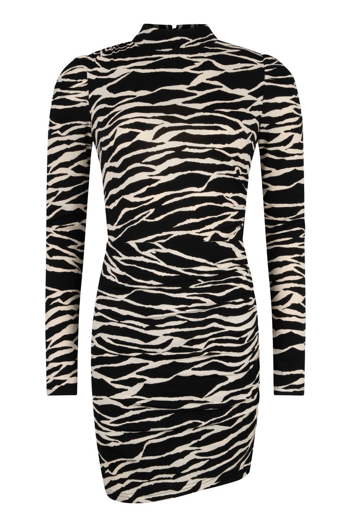 Lofty Manner Dress Kim Black White Zebra