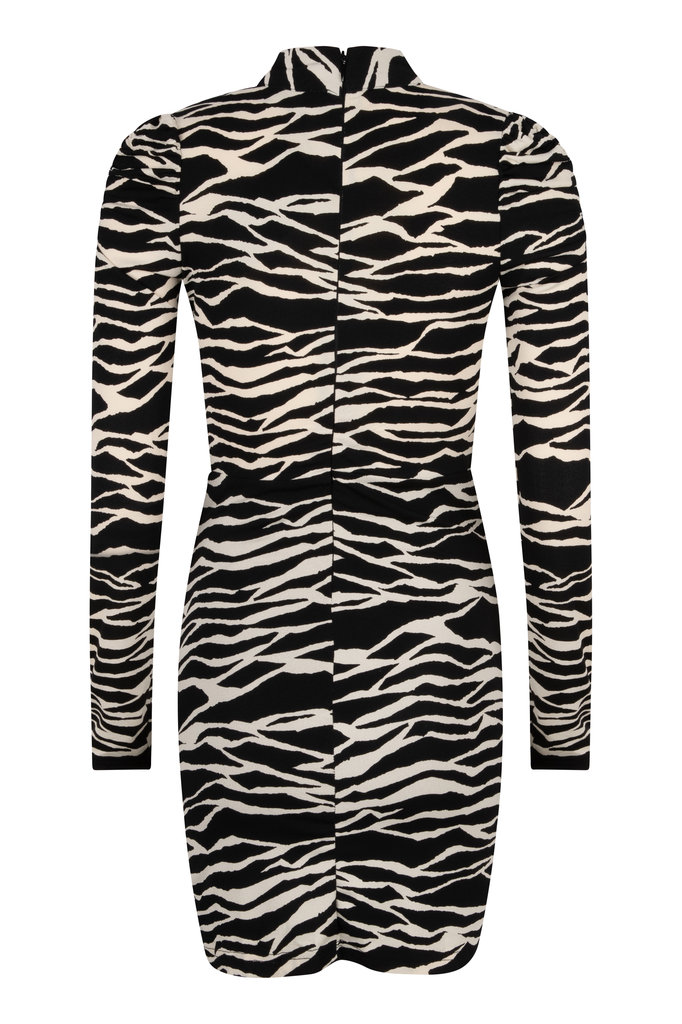 Lofty Manner Dress Kim Black White Zebra