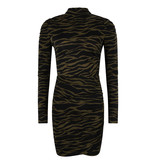 Lofty Manner Groene Zebraprint Jurk Kim