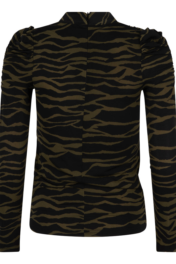 Lofty Manner Groene Zebraprint Top Tamara