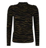 Lofty Manner Green Zebra Print Top Tamara