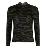 Lofty Manner Groene Zebraprint Top Ilya