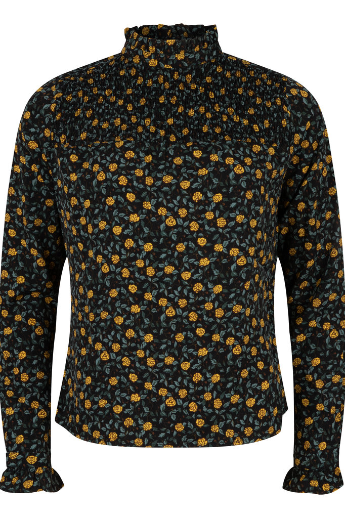 Lofty Manner Blue Yellow Floral Top Iza