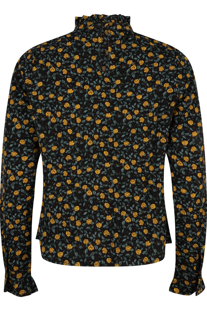 Lofty Manner Blue Yellow Floral Top Iza