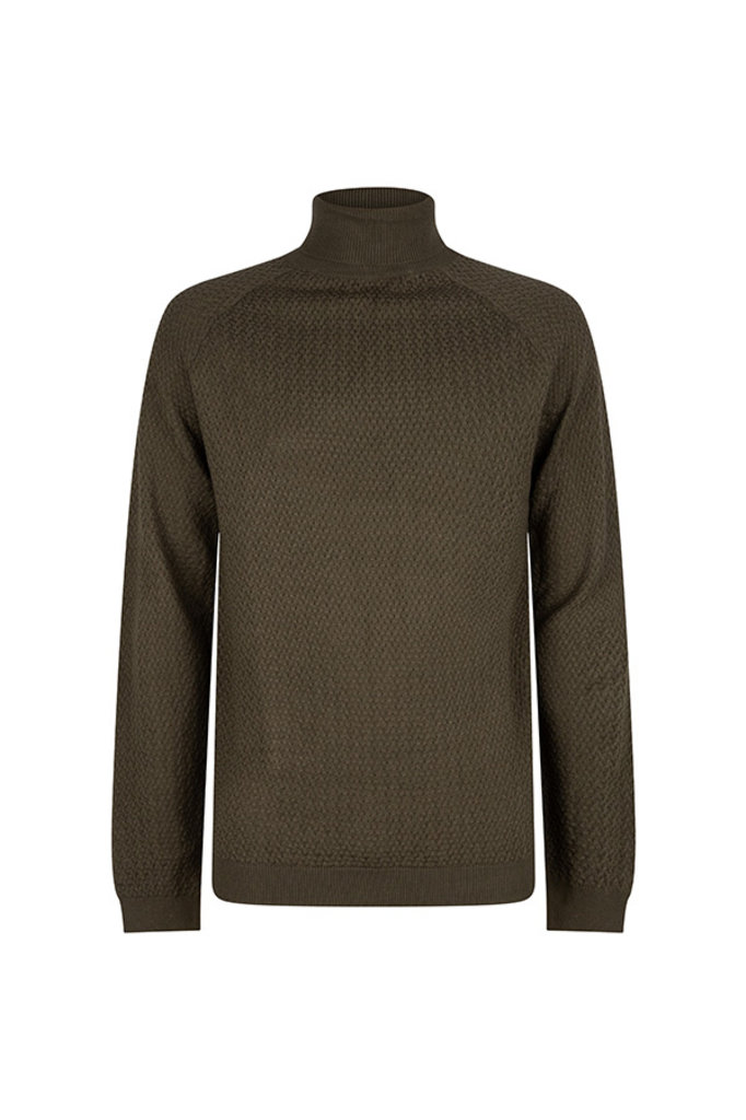 Lofty Manner Groen Shirt met Col Michael