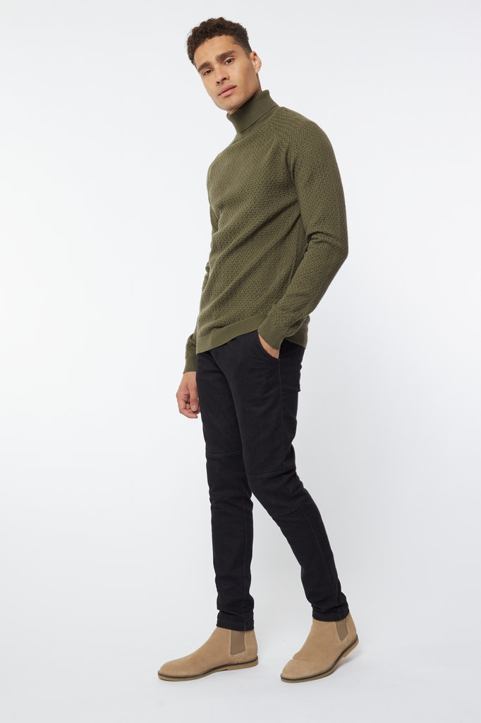 Lofty Manner Groen Shirt met Col Michael