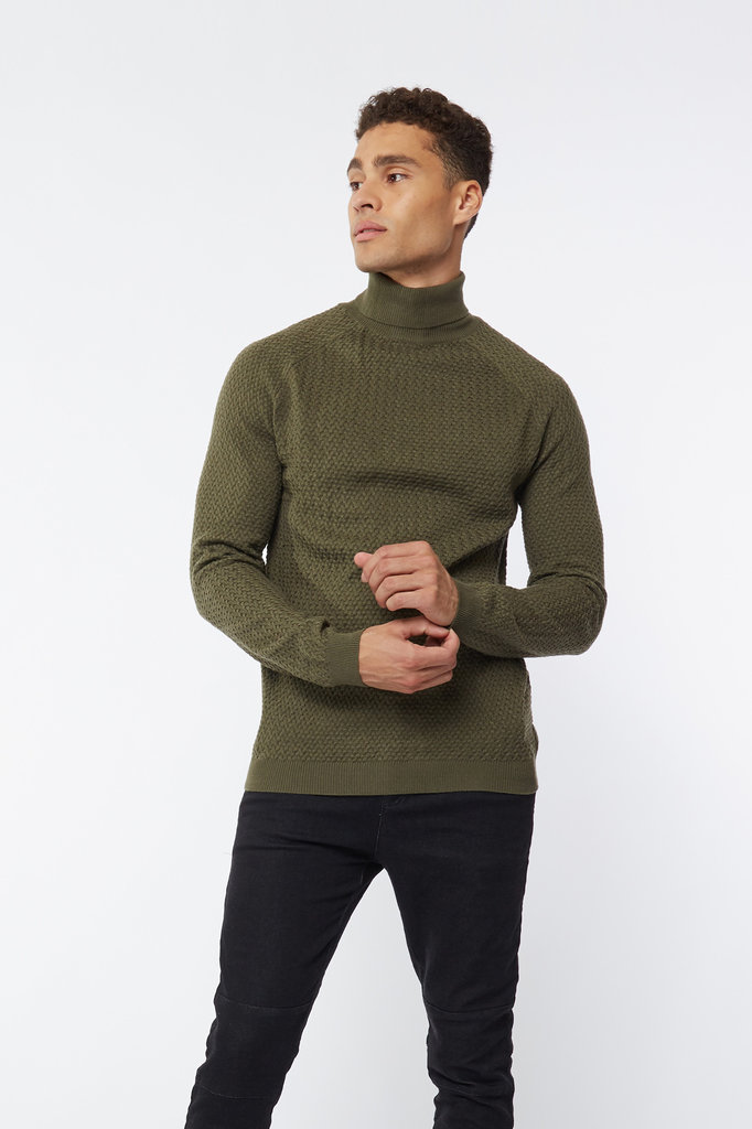 Lofty Manner Groen Shirt met Col Michael