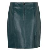 Lofty Manner Petrol Blue Leather Skirt Noor