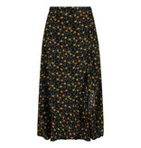 Lofty Manner Yellow black floral print Skirt Fabienne