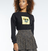 Lofty Manner Black sweater with yellow print Odette