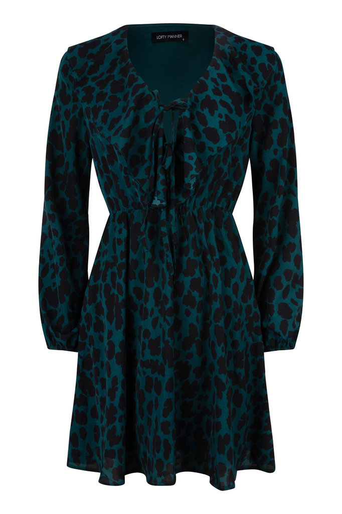Lofty Manner Petrol blue dress Soraya