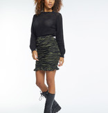 Lofty Manner Green Zebra Print Skirt Fallon