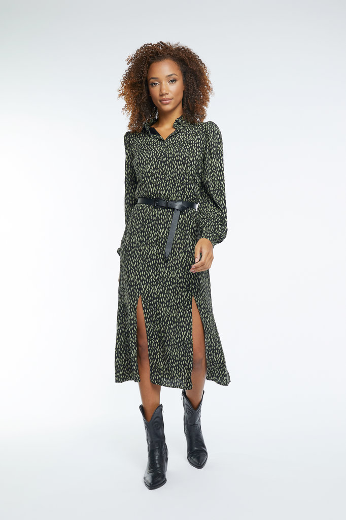 Lofty Manner Dark Floral Print Dress Denise