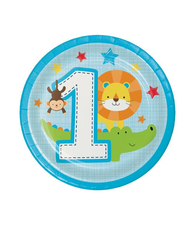 Betere 1 Jaar Safari Fun Jongen Bordjes, 8 stuks | Hieppp - Hieppp JF-94