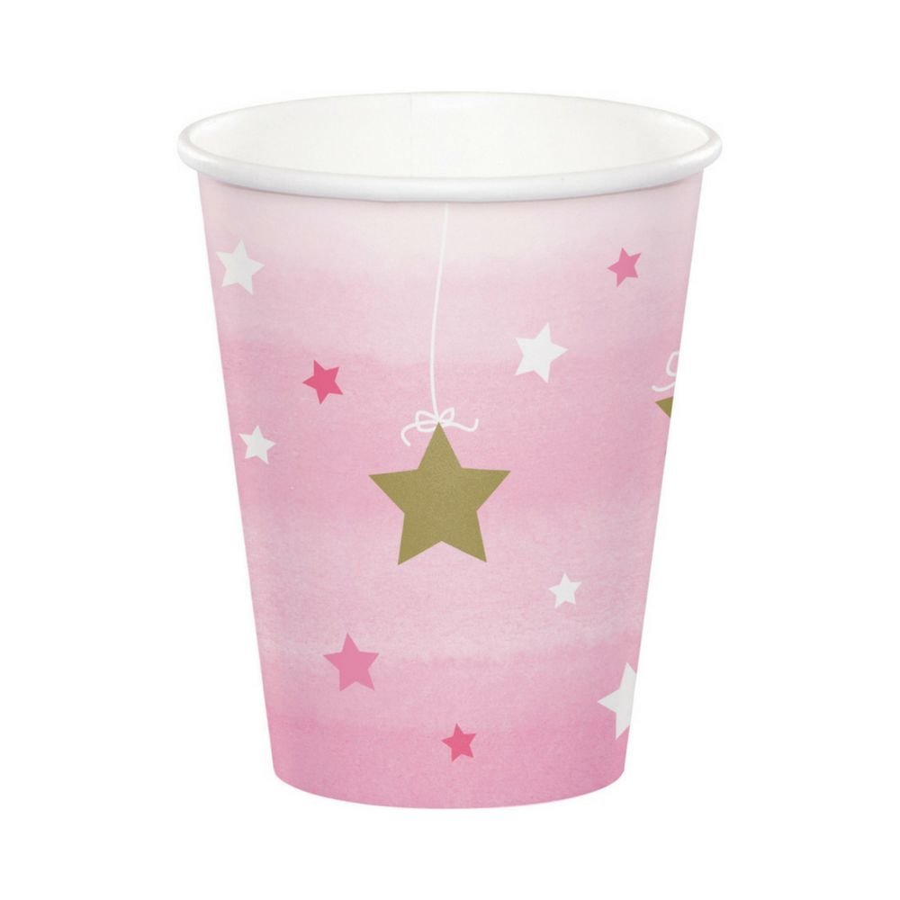 One Little Star Girl Bekers - 8 stuks