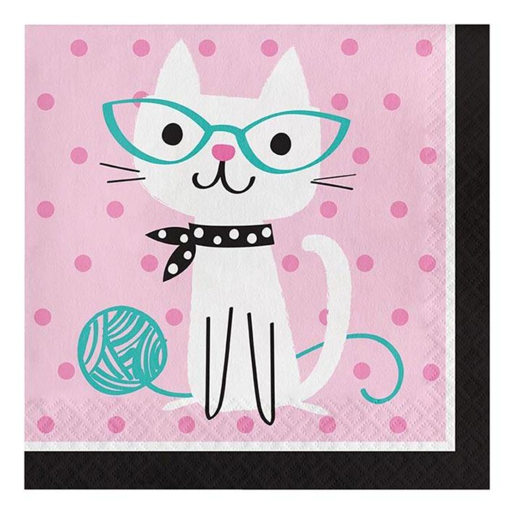 Purr-fect Party Servetten - 16 stuks - 33 cm