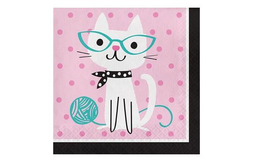 Purr-fect Party Servetten - 16 stuks - 33 cm