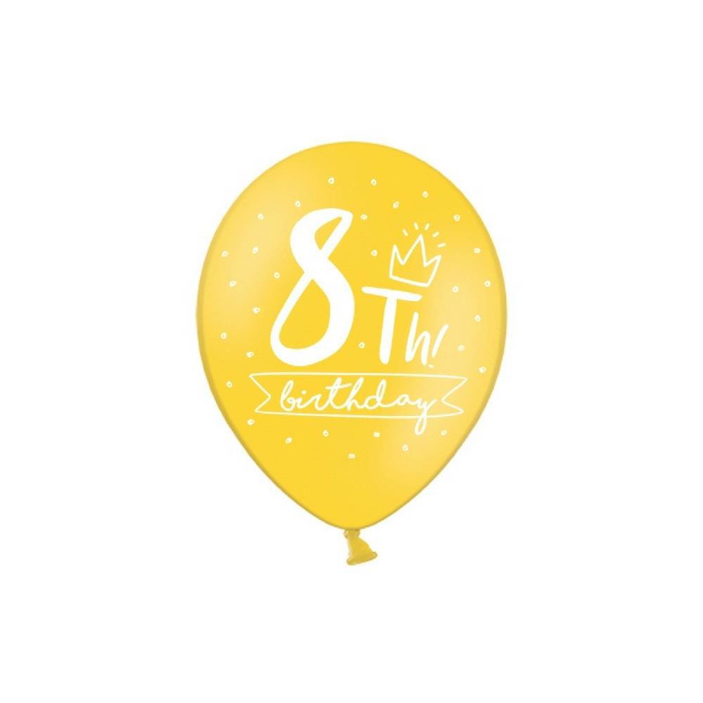 8 Jaar Ballonnen Assorti - 6 stuks - 30 cm