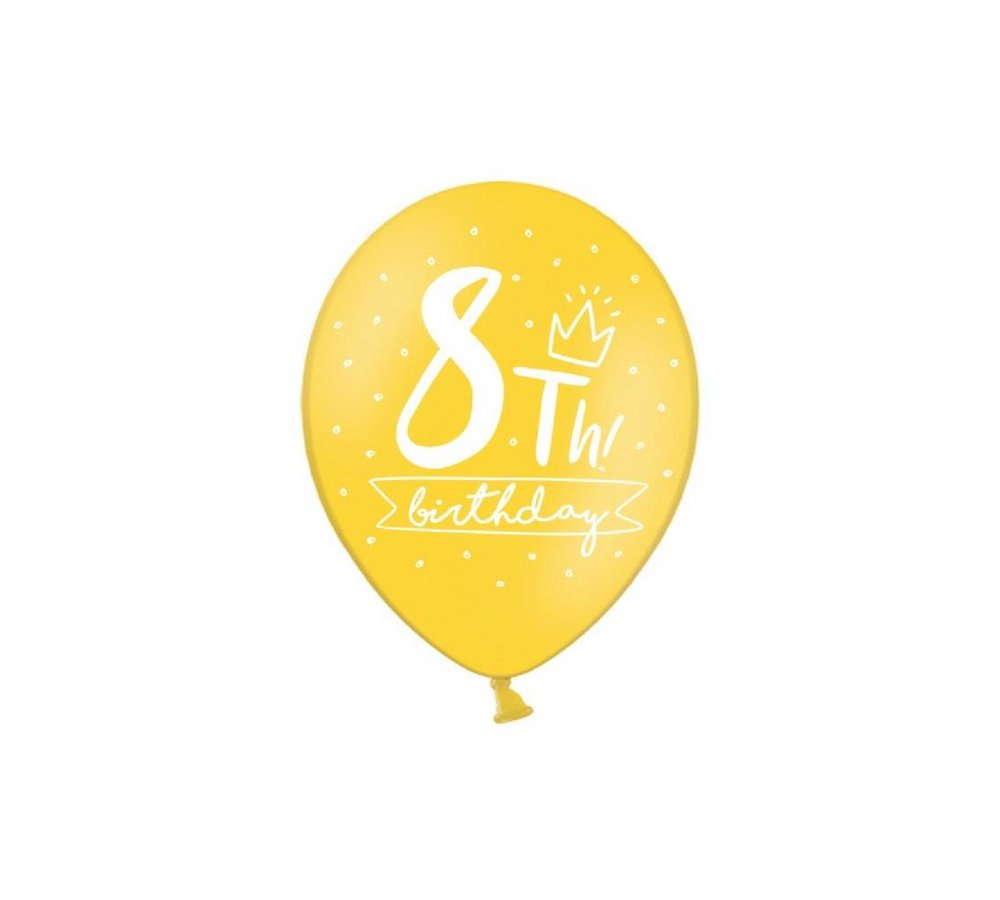 8 Jaar Ballonnen Assorti - 6 stuks - 30 cm