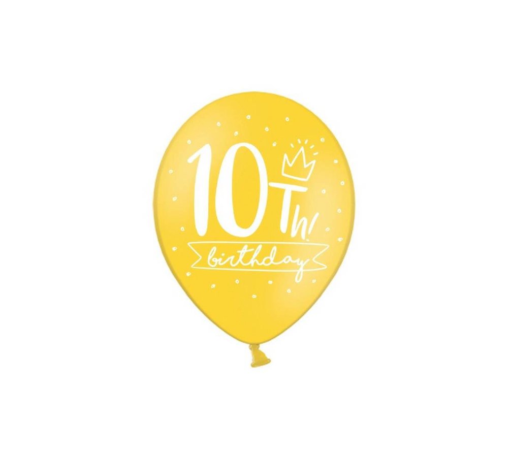 10 Jaar Ballonnen Assorti - 6 stuks - 30 cm