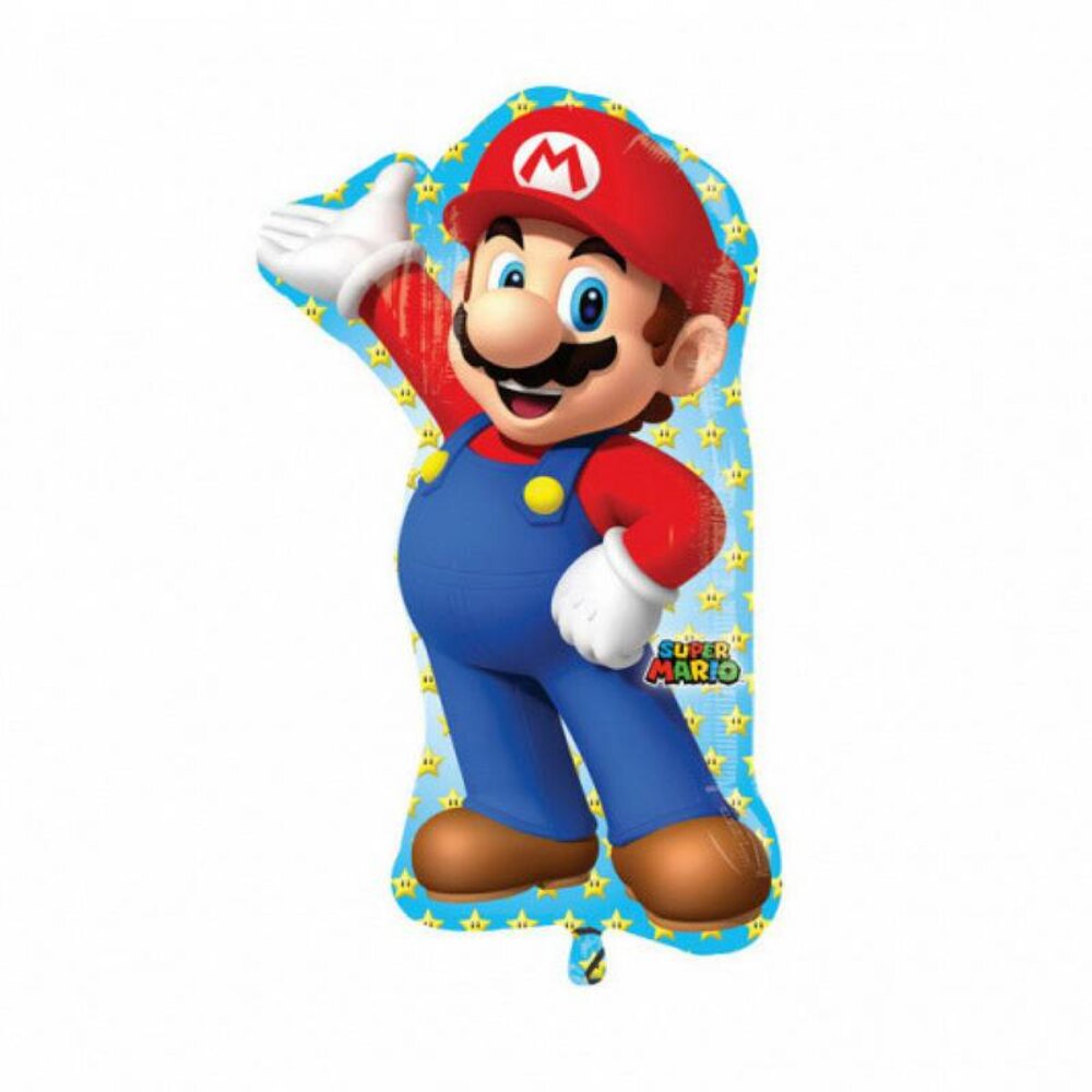 Super Mario Supershape folieballon - per stuk - Super Mario Party