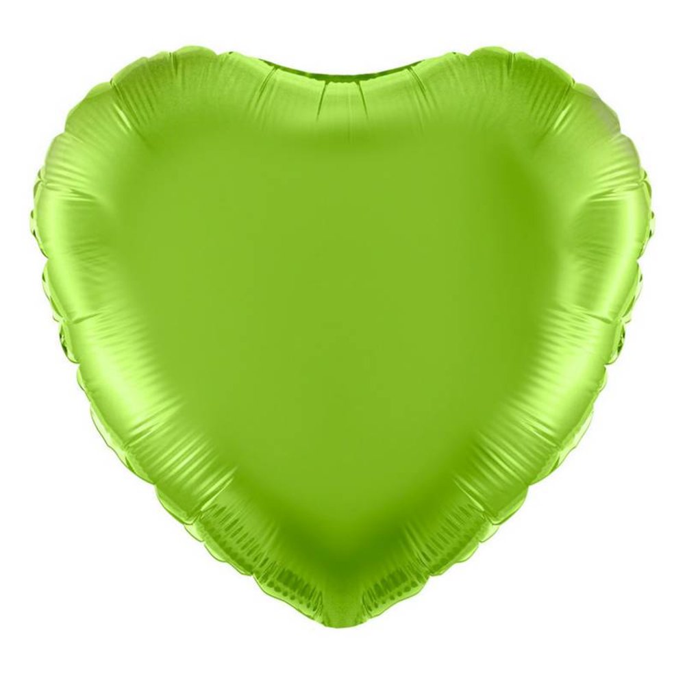 Folieballon Hart Lichtgroen - 46 cm