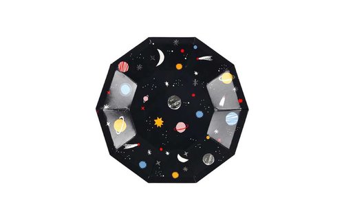 Space Bordjes - 8 stuks - To the Moon feestartikelen