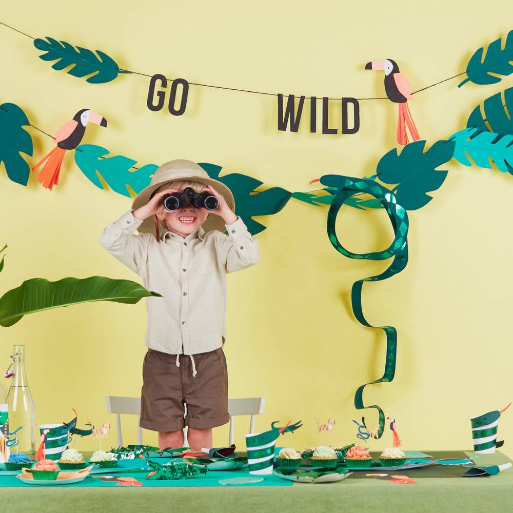Jungle feestartikelen en versiering voor een safari of jungle feestje