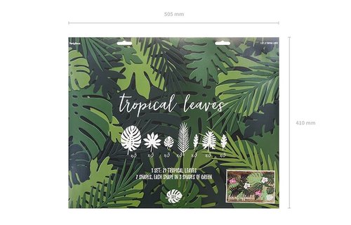 Tropical Decoratie Blaadjes - 21 stuks - Aloha