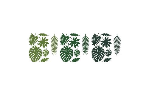 Tropical Decoratie Blaadjes - 21 stuks - Aloha