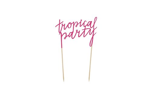 Cake Topper 'Tropical Party' - per stuk - Aloha